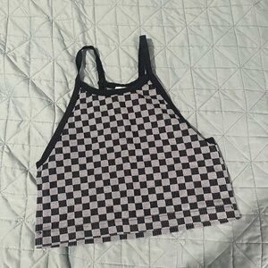 SO Monochrome Checkered Tank Top